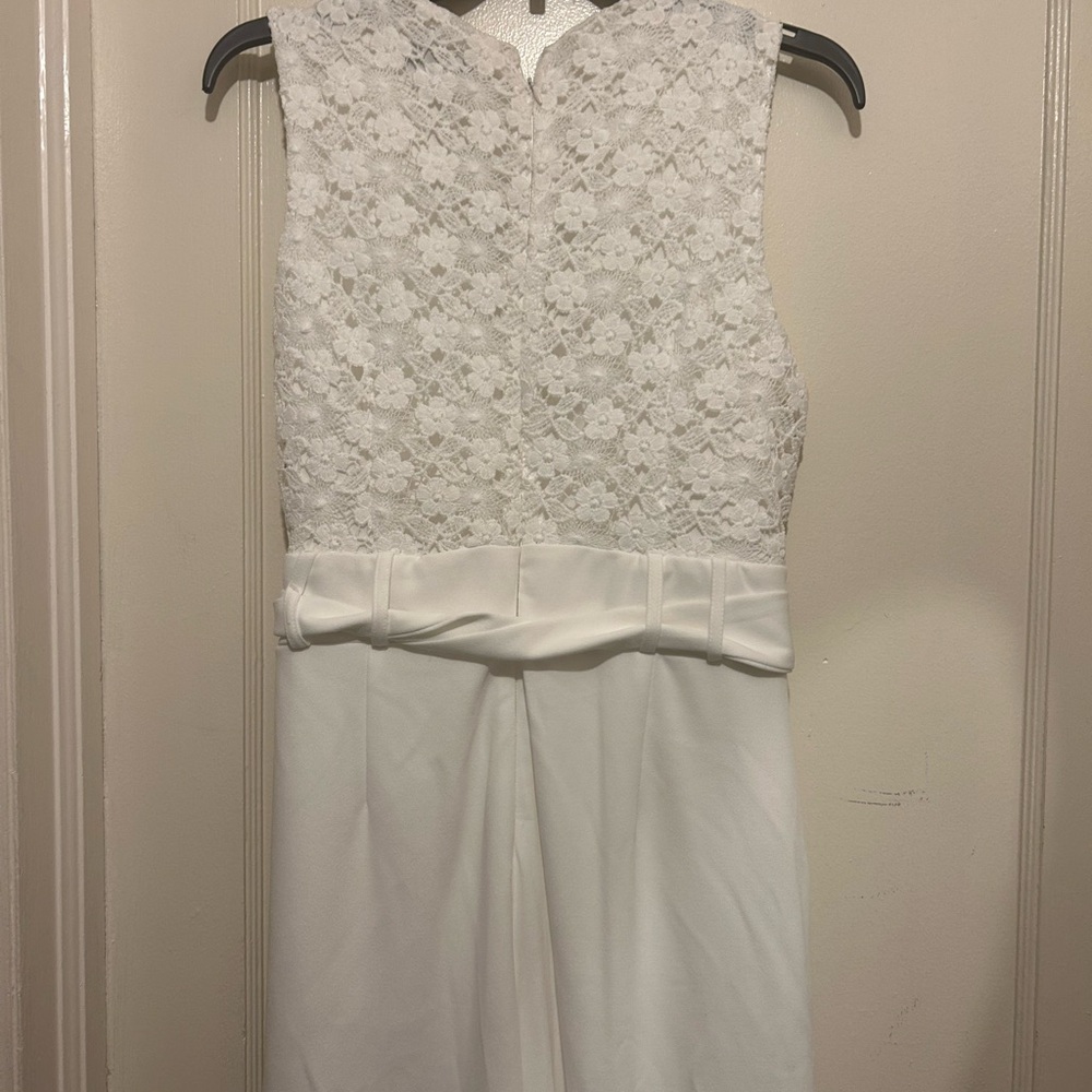 Shelby & Palmer White Lace Jumpsuit
